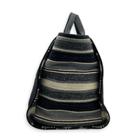 Deauville Black Tote Bag in Canvas, Silver hardware