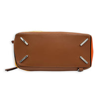 Puzzle Medium Multi-colour Shoulder Bag in Raffia, Silver hardware