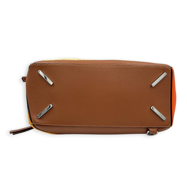Puzzle Medium Multi-colour Shoulder Bag in Raffia, Silver hardware