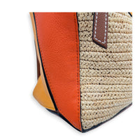 Puzzle Medium Multi-colour Shoulder Bag in Raffia, Silver hardware