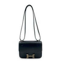 Constance 18 Black & Ombré Lizard Crossbody Bag in Monsieur Leather, Palladium hardware