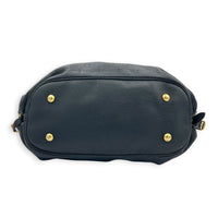 Mahina Shoulder Bag Black in Calfskin, Gold hardware