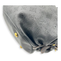 Mahina Shoulder Bag Black in Calfskin, Gold hardware