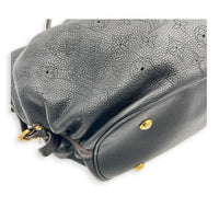 Mahina Shoulder Bag Black in Calfskin, Gold hardware