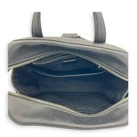 Grained Backpack Backpack Nero in Calfskin, Silver hardware