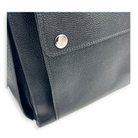 Grained Backpack Backpack Nero in Calfskin, Silver hardware