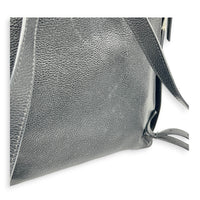 Grained Backpack Backpack Nero in Calfskin, Silver hardware