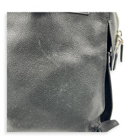 Grained Backpack Backpack Nero in Calfskin, Silver hardware