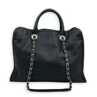 Up In The Air Top Handle Bag Black in Calfskin, Silver hardware