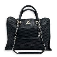Up In The Air Top Handle Bag Black in Calfskin, Silver hardware