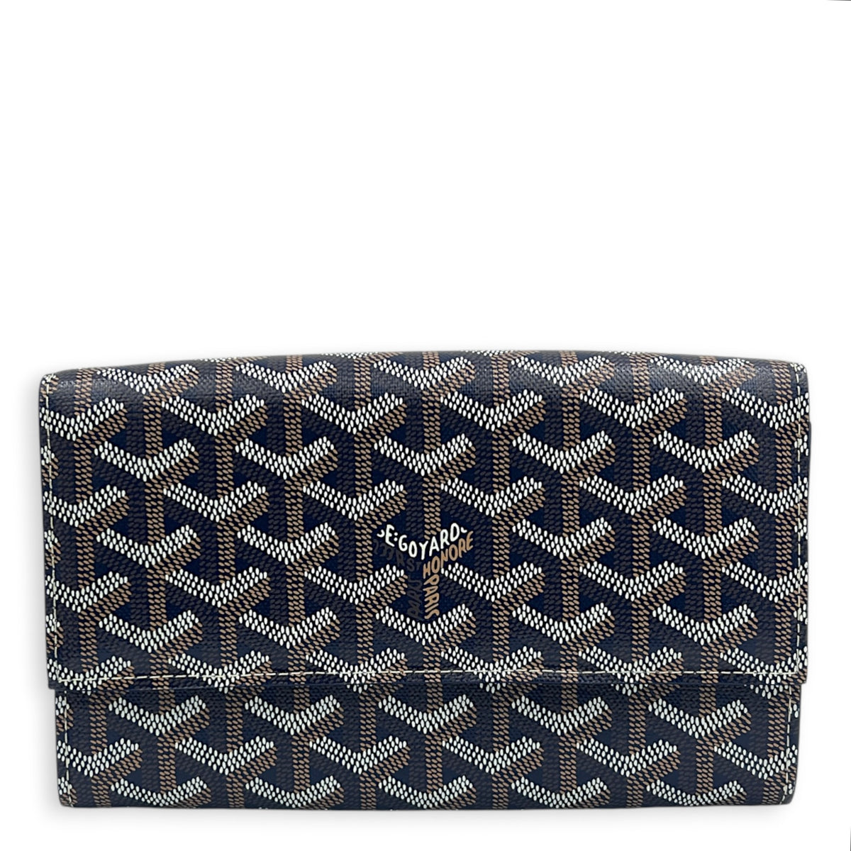 Varenne Wallet On Chain Blue, Silver hardware