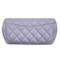 Sunglasses Case Crossbody Bag Purple in Caviar Leather, Light Gold hardware