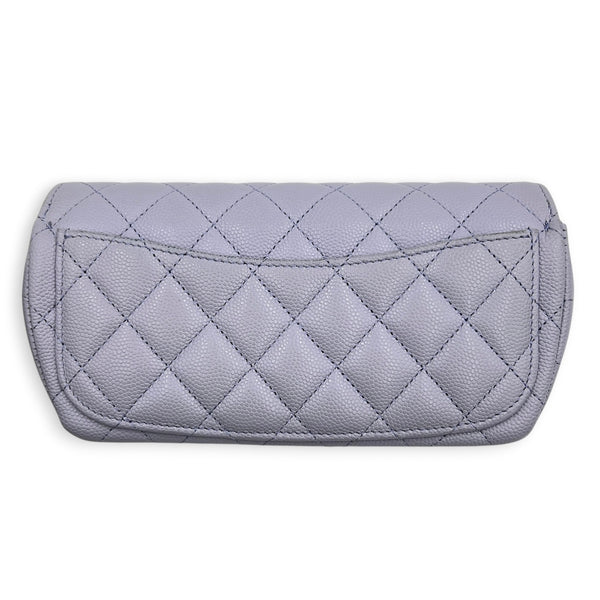 Sunglasses Case Crossbody Bag Purple in Caviar Leather, Light Gold hardware