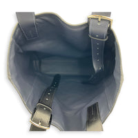 Etriviere Jockey Noir/ Bleu Nuit/ Vert Maquis Tote Bag in Evercolor and Evergrain Leather, Palladium hardware