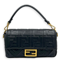 Baguette Shoulder Bag Black in Lambskin, Gold hardware