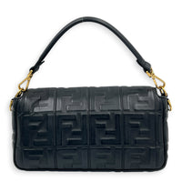 Baguette Shoulder Bag Black in Lambskin, Gold hardware