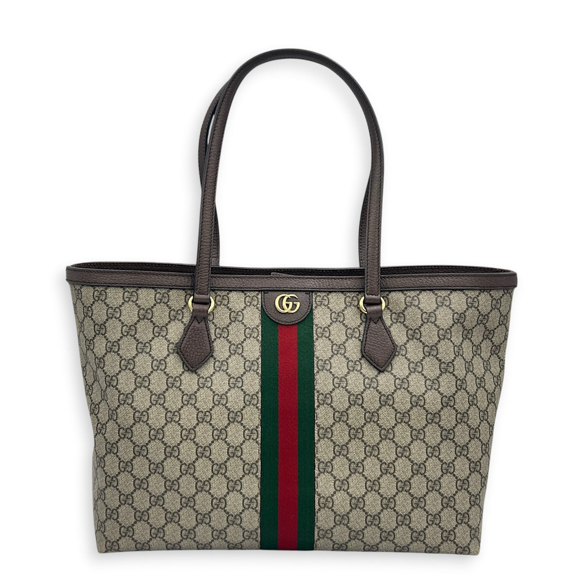 GG Supreme Tote Bag Beige in Coated Canvas, Gold hardware