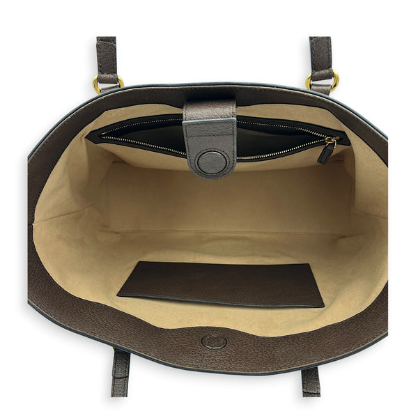 GG Supreme Tote Bag Beige in Coated Canvas, Gold hardware