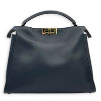 Peekaboo Top Handle Bag Black in Calfskin, Gold hardware