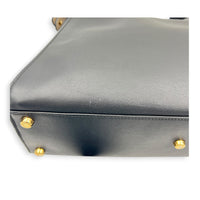 Peekaboo Top Handle Bag Black in Calfskin, Gold hardware