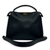 Peekaboo Top Handle Bag Black in Calfskin, Gold hardware