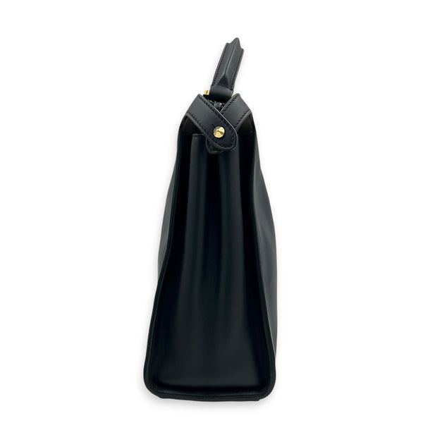 Peekaboo Top Handle Bag Black in Calfskin, Gold hardware