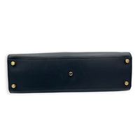 Peekaboo Top Handle Bag Black in Calfskin, Gold hardware