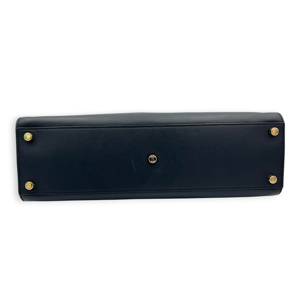 Peekaboo Top Handle Bag Black in Calfskin, Gold hardware