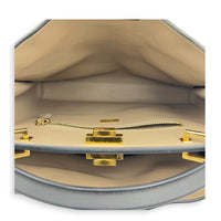 Peekaboo Top Handle Bag Black in Calfskin, Gold hardware