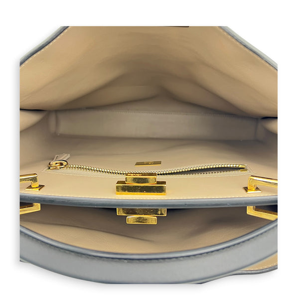 Peekaboo Top Handle Bag Black in Calfskin, Gold hardware