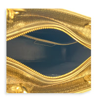 Lady Dior Medium Gold Micro Cannage Top Handle Bag in Patent Leather, Light Gold hardware
