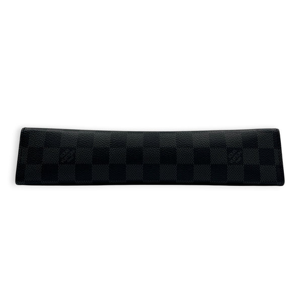 Pochette Toilette Damier Graphite Clutch in Coated Canvas, Silver hardware