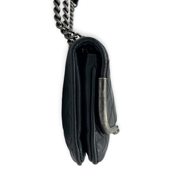 CC Chain Shoulder Bag Black, Ruthenium hardware