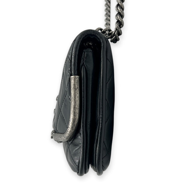 CC Chain Shoulder Bag Black, Ruthenium hardware