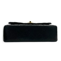 Classic Double Flap Shoulder Bag Black in Caviar Leather, Gold hardware