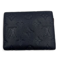 Victorine Blue Wallet in Monogram Empreinte Leather, Gold hardware