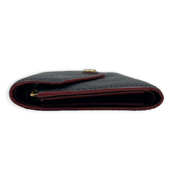 Victorine Blue Wallet in Monogram Empreinte Leather, Gold hardware