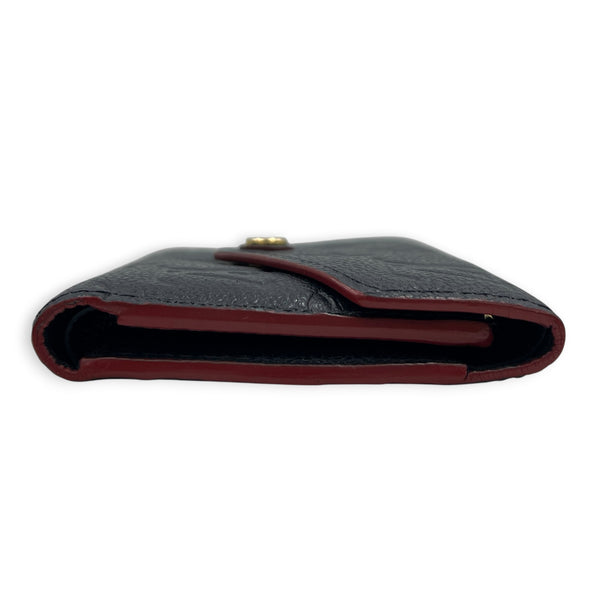 Victorine Blue Wallet in Monogram Empreinte Leather, Gold hardware
