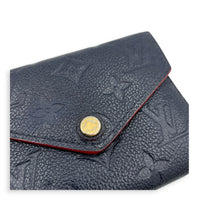 Victorine Blue Wallet in Monogram Empreinte Leather, Gold hardware