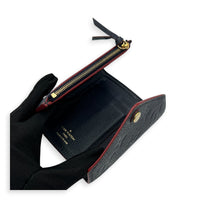 Victorine Blue Wallet in Monogram Empreinte Leather, Gold hardware