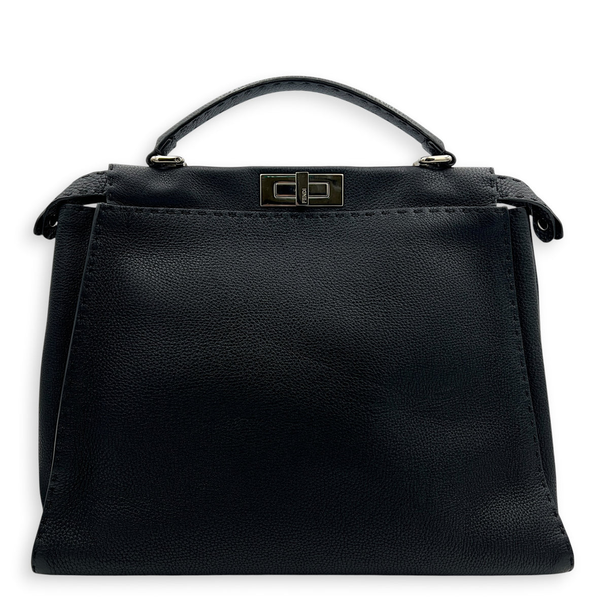 Peekaboo Top Handle Bag Black, Palladium hardware