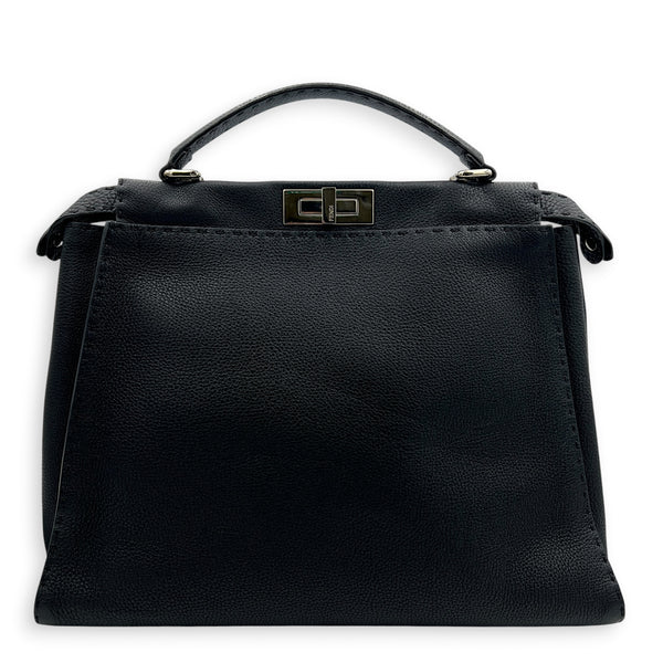 Peekaboo Top Handle Bag Black, Palladium hardware