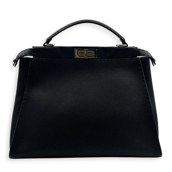 Peekaboo Top Handle Bag Black, Palladium hardware