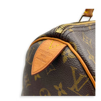 Speedy Top Handle Bag 30 Brown in Monogram Coated Canvas, Gold hardware
