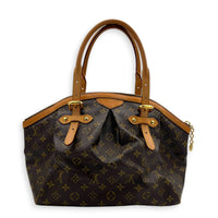 Tivoli Top Handle Bag GM Brown in Monogram Coated Canvas, Gold hardware