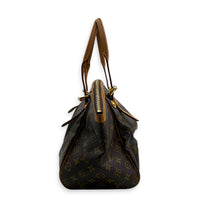 Tivoli Top Handle Bag GM Brown in Monogram Coated Canvas, Gold hardware