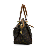 Tivoli Top Handle Bag GM Brown in Monogram Coated Canvas, Gold hardware