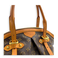 Tivoli Top Handle Bag GM Brown in Monogram Coated Canvas, Gold hardware