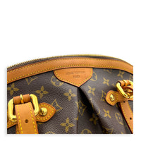 Tivoli Top Handle Bag GM Brown in Monogram Coated Canvas, Gold hardware