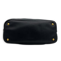 Logo Black Tote Bag in Calfskin, Gold hardware